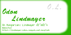 odon lindmayer business card